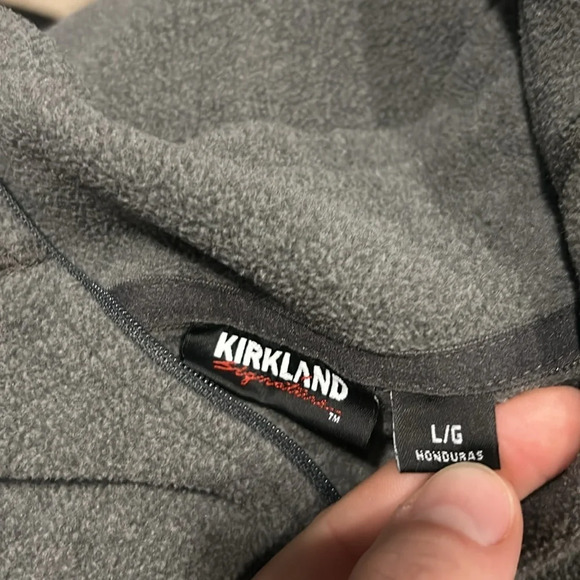 Kirkland Women’s Grey 1/4 Zip Long Sleeve Pullover Polertec Fleece Large - Picture 6 of 7